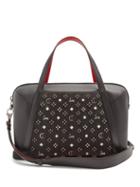 Matchesfashion.com Christian Louboutin - Bagdamon Spike Embellished Leather Holdall - Mens - Black