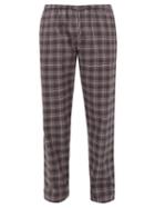 Matchesfashion.com Zimmerli - Light Magic Tartan Cotton Pyjama Trousers - Mens - Grey
