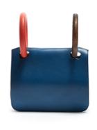 Roksanda Neneh Wooden-handle Leather Clutch