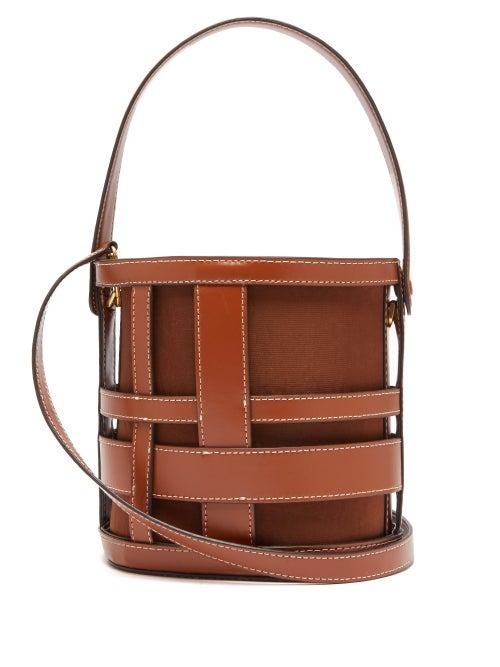 Matchesfashion.com Staud - Brody Caged Leather Bucket Bag - Womens - Tan