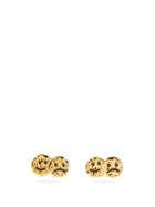 Matchesfashion.com Jiwinaia - Face Stud Rhodium-plated Earrings - Womens - Gold
