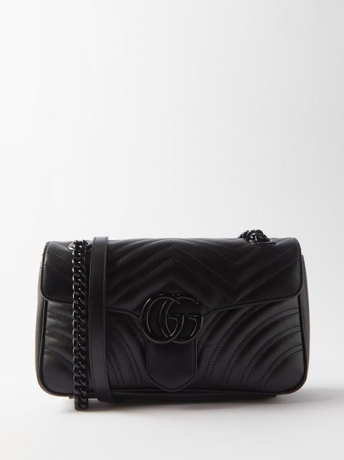 Gucci - Gg Marmont Small Matelass-leather Shoulder Bag - Womens - Black