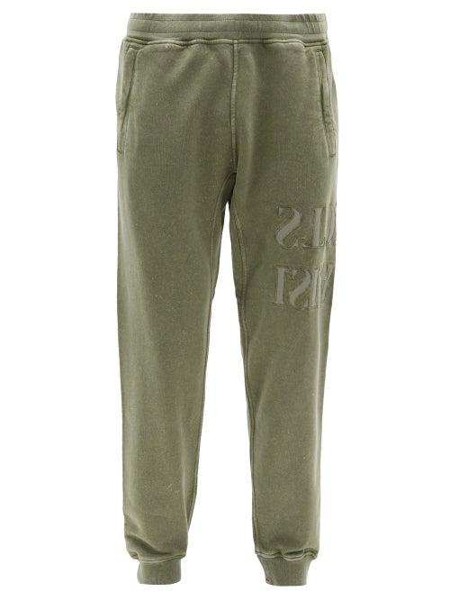 Matchesfashion.com Stone Island - Embroidered-logo Cotton-jersey Track Pants - Mens - Green