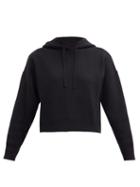 Matchesfashion.com Valentino - Cropped Knitted Hooded Sweatshirt - Womens - Black