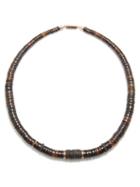 Dezso - Coconut-shell, Enamel & 18kt Rose-gold Necklace - Womens - Brown