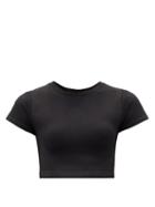 Matchesfashion.com Prism - Mindful Cropped T-shirt - Womens - Black