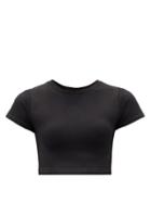 Matchesfashion.com Prism - Mindful Cropped T-shirt - Womens - Black