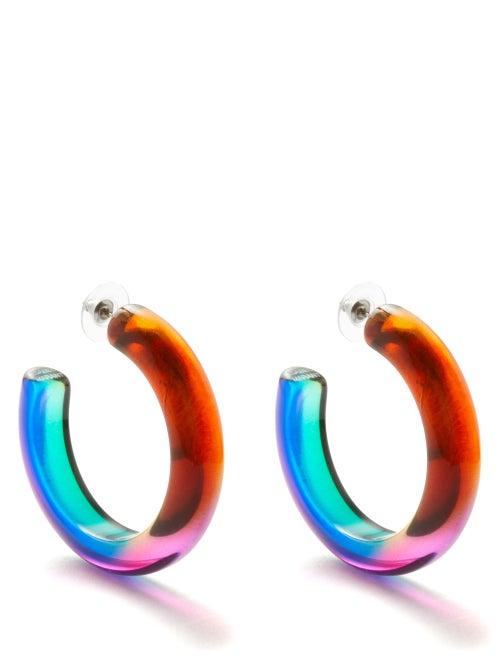 Isabel Marant - Ombr Mini Hoop Earrings - Womens - Pink Multi