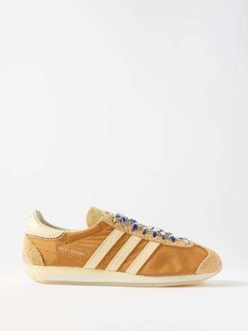 Adidas X Wales Bonner - Wb Country Leather-trim Trainers - Womens - Yellow Multi