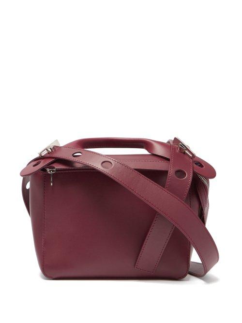 Matchesfashion.com Sophie Hulme - Bolt Small Leather Shoulder Bag - Womens - Burgundy
