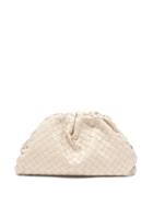 Matchesfashion.com Bottega Veneta - The Pouch Large Intrecciato Leather Clutch Bag - Womens - White