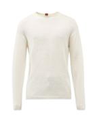 Matchesfashion.com Loewe - Anagram-tab Crew-neck Sweater - Mens - White