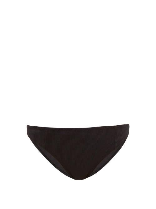 Matchesfashion.com Ganni - Ribbed Bikini Briefs - Womens - Black