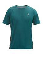 Matchesfashion.com On - Logo-print Bi-colour Technical T-shirt - Mens - Green