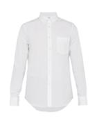 Matchesfashion.com Alexander Mcqueen - Logo Embroidered Cotton Shirt - Mens - White