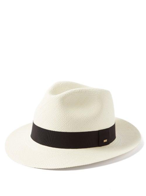 Saint Laurent - Logo-patch Woven Fedora - Mens - White