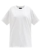 Les Tien - Inside-out Cotton-jersey T-shirt - Womens - White