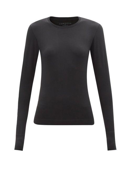 Cordova - Ribbed Base-layer Top - Womens - Black