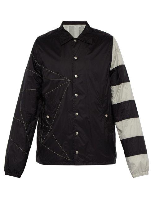 Matchesfashion.com Rick Owens - Ricamata Geometric Technical Fabric Track Jacket - Mens - Black White