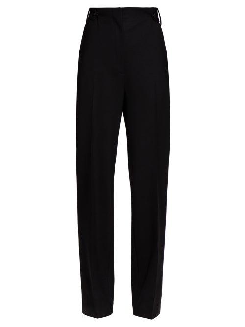 Matchesfashion.com The Row - Matea Wide Leg Wool Trousers - Womens - Black