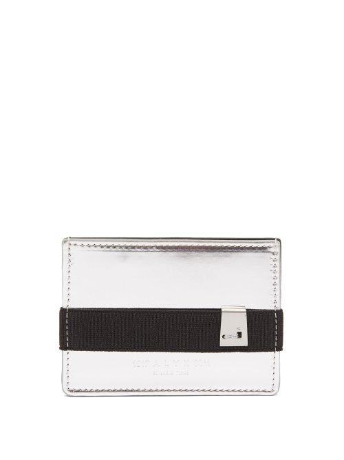 Matchesfashion.com 1017 Alyx 9sm - Ryan Bi Colour Leather Cardholder - Mens - Silver