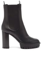 Matchesfashion.com Gianvito Rossi - Platform 110 Leather Ankle Boots - Womens - Black