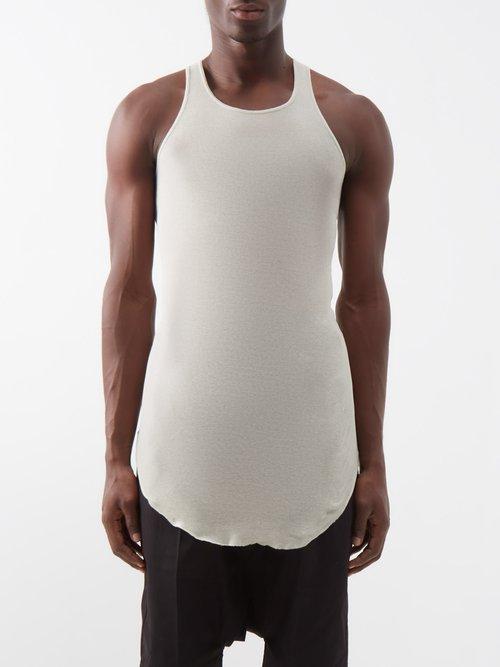 Rick Owens - Elongated Cotton-jersey Tank Top - Mens - Pearl