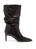 Ladies Shoes Paris Texas - Slouchy Leather Boots - Womens - Black