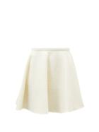 Valentino - Flared Wool-blend Boucl Mini Skirt - Womens - Ivory