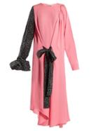 Matchesfashion.com Jw Anderson - Asymmetric Sleeve Dress - Womens - Pink Multi