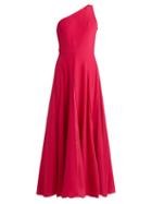 Matchesfashion.com Zeus + Dione - Scorpio One Shoulder Silk Maxi Dress - Womens - Fuchsia