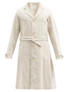 Matchesfashion.com Maison Margiela - Single-breasted Cotton-blend Twill Coat - Mens - White