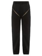 Matchesfashion.com Y/project - Cut Out Wool Trousers - Mens - Black