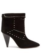 Matchesfashion.com Isabel Marant - Lisbo Studded Suede Ankle Boots - Womens - Black
