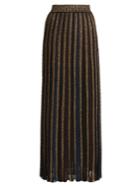 Missoni Metallic-striped Knitted Skirt