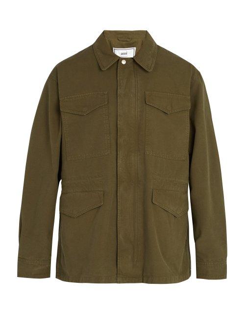 Matchesfashion.com Ami - Military Cotton Parka - Mens - Green