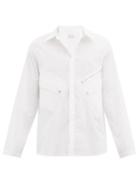 Matchesfashion.com Arnar Mar Jonsson - Zipped Patch Pocket Technical-cotton Shirt - Mens - White