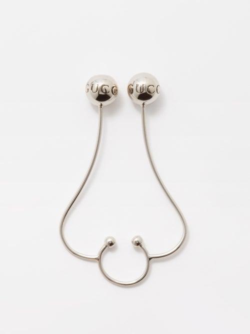 Gucci - Logo-engraved Clip-on Nose Piercing - Mens - Silver