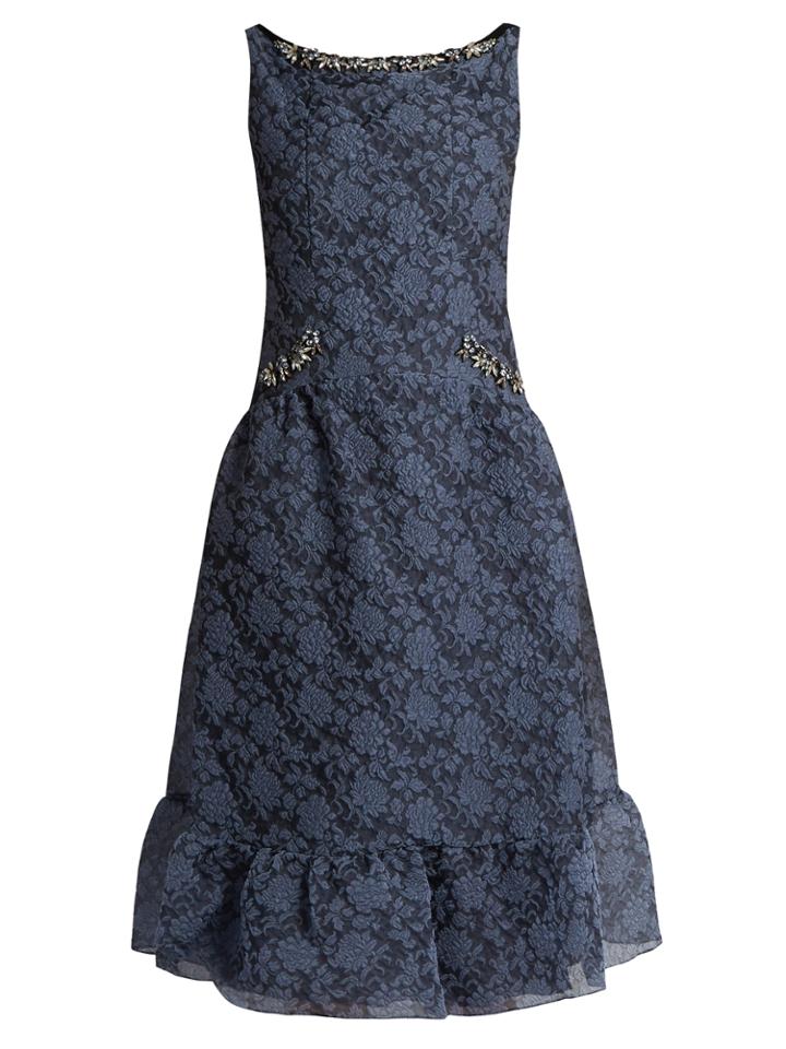 Erdem Heta Embellished Organza-cloqu Dress