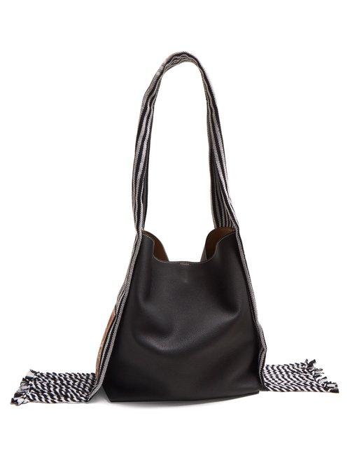 Matchesfashion.com Loewe - Scarf Bucket Leather Tote - Womens - Black