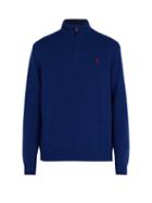 Matchesfashion.com Polo Ralph Lauren - Half Zip Wool Blend Sweater - Mens - Blue