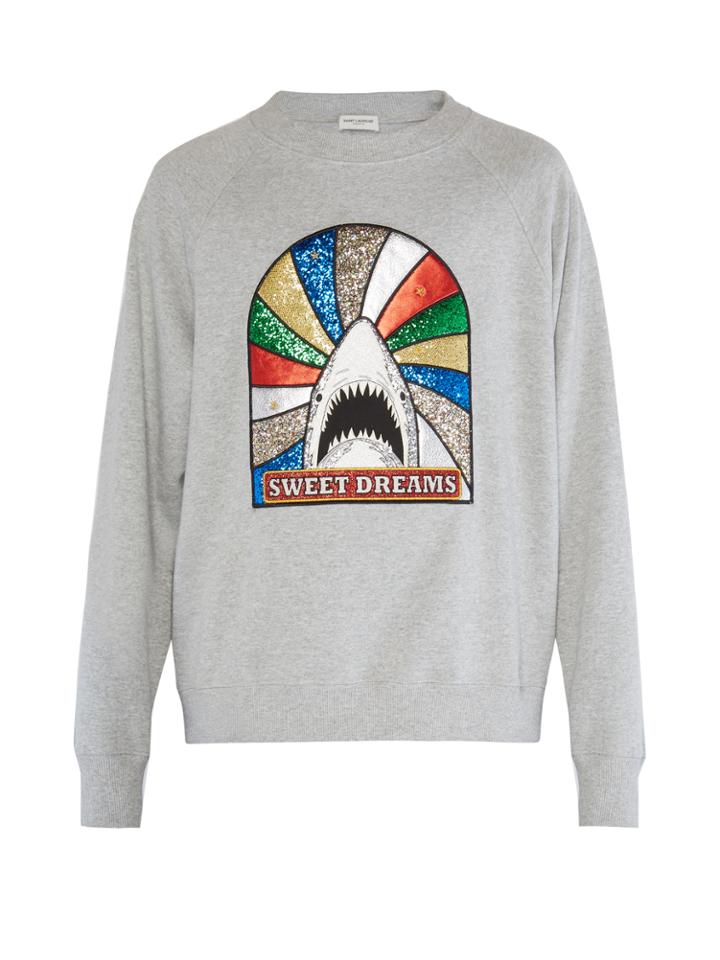 Saint Laurent Sweet Dreams-embellished Sweatshirt