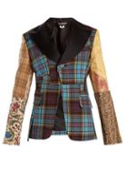 Matchesfashion.com Junya Watanabe - Tartan Checked Contrast Sleeve Wool Blend Jacket - Womens - Multi
