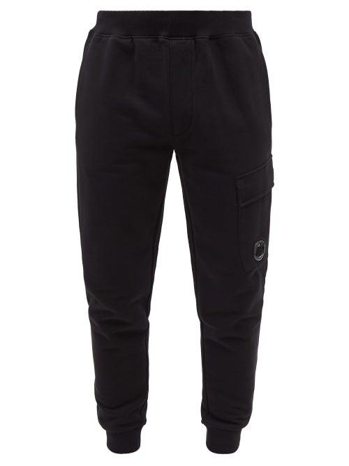 C.p. Company - Goggle-lens Cotton-jersey Track Pants - Mens - Black