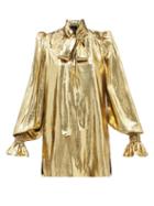 The Vampire's Wife - The Fortune Teller Cotton-velvet Dress - Womens - Gold