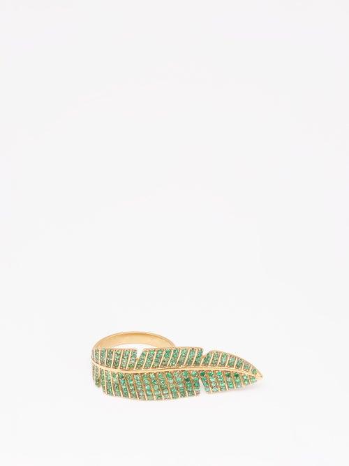 Jade Jagger - Paradisica Emerald & 18kt Gold Ring - Womens - Green Multi