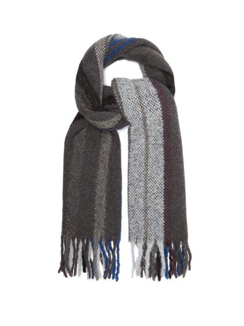 Matchesfashion.com Paul Smith - Striped Wool-blend Scarf - Mens - Blue Multi