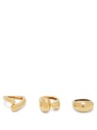 Matchesfashion.com Misho - Set Of Three Pebble Gold Plated Rings - Womens - Gold