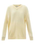 Matchesfashion.com Acne Studios - V-neck Sweater - Womens - Light Yellow