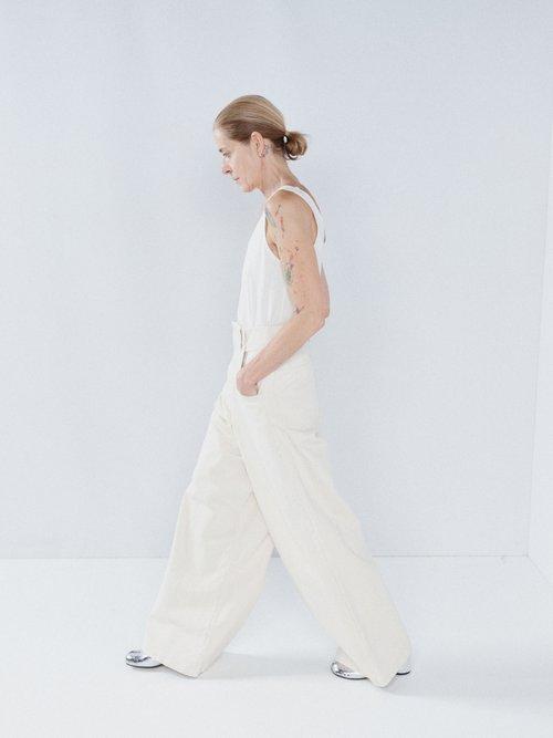 Raey - Organic Cotton Relaxed Army Jeans - Womens - Ivory